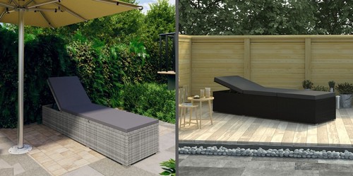 Sonnenliege gartenliege rattan - gartenliege,