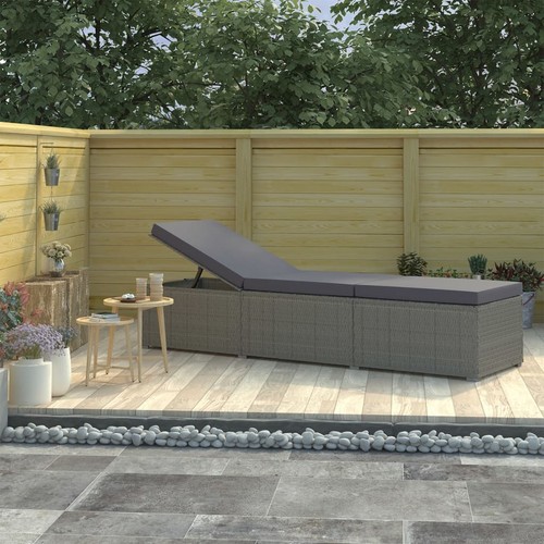 Sonnenliege poly rattan - sonnenliege,